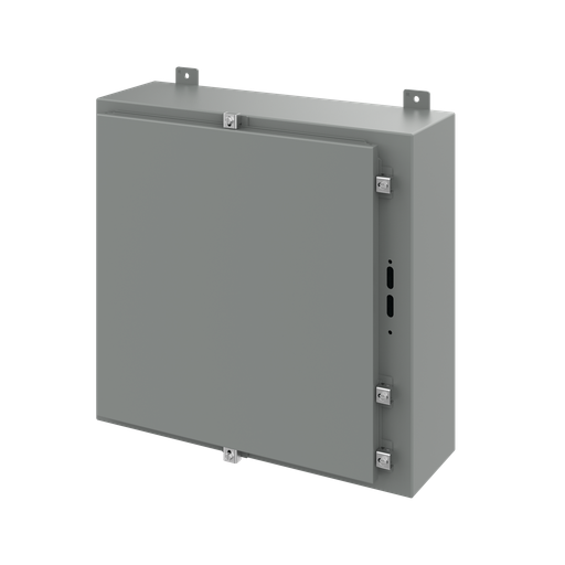 Product image for Hoffman A24HS2508LP Disconnect Enclosure with Clamps, Type 4, 24" x 25.38" x 8", Gray, Steel