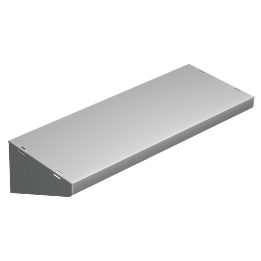 Shelf D-Box, 24.00x8.00, Lt Gray, Steel