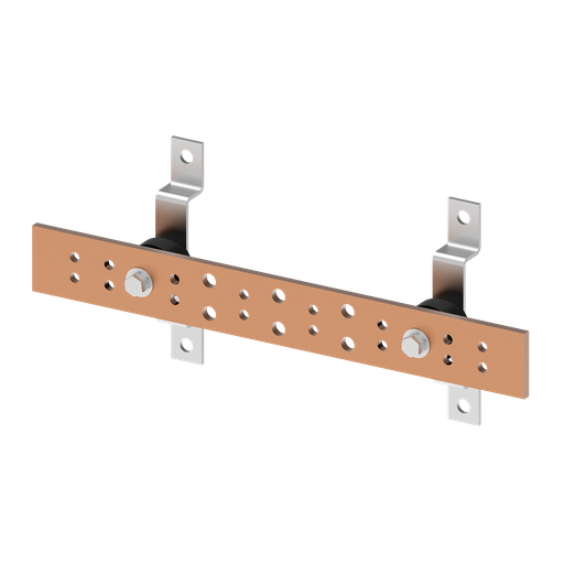 Product image for Hoffman DGTB420 Telecommunications Ground Bar Kits, 0.25" x 4" x 20", Copper
