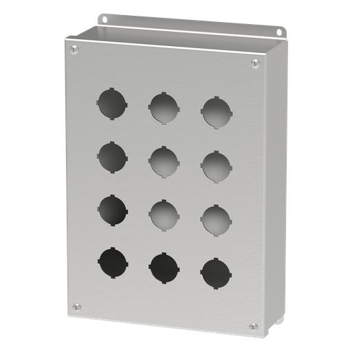 Pushbutton Screw Cover Type 4X, 12PBx30.5mm, SS304