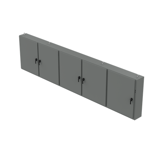 Low-Profile 5-Door Disconnect Type 12, 48.00x196.25x18.00, Gray, Steel