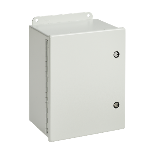 Continuous Hinge with 1/4-Turn Latch Type 4, 10.00x8.00x4.00, Gray, Steel