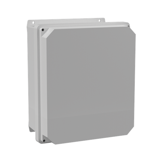 Product image for Hoffman RHJ1412WLG 14" x 12" x 7.37" Raised Screw Cover Enclosure, Fiberglass