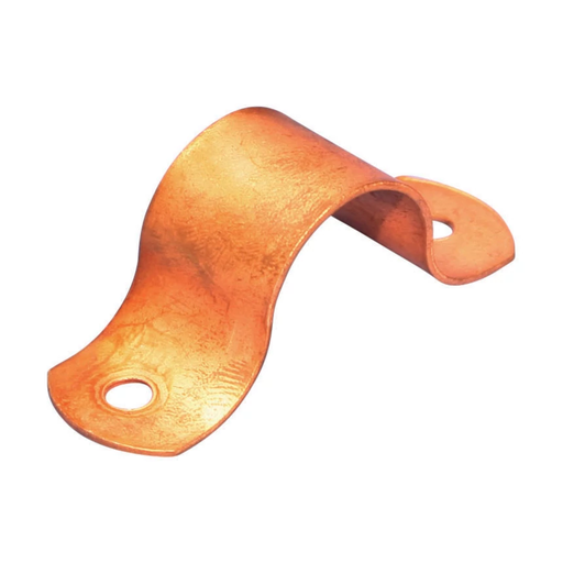 Product image for Erico 0080075CP Two Hole Copper Pipe Strap, 3/4" Copper Tube, 7/8" OD