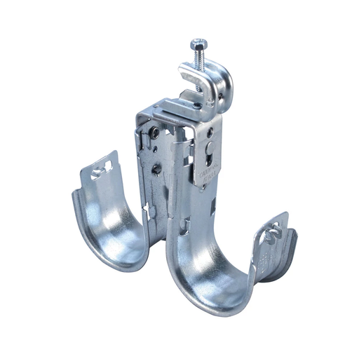 Product image for Caddy CAT32HPD1BC2 Caddy Cat HP Double J-Hook with BC200 Beam Clamp, Swivel, 2" dia, 6 1/2"