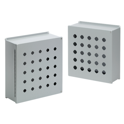 Hoffman E9PBY25M Extra-Large Pushbutton Enclosures, Type 12, 9PB x 22.5mm, Gray, Steel Product image for Hoffman E9PBY25M Extra-Large Pushbutton Enclosures, Type 12, 9PB x 22.5mm, Gray, Steel