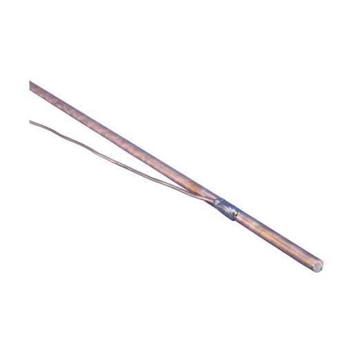 Product image for Erico 615889 Copper-Bonded Ground Rod, One Pigtail, 5/8" dia, 8', 10 mil Plating