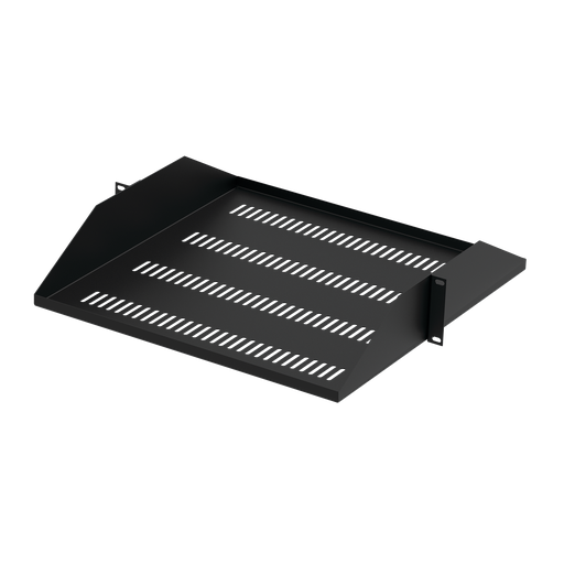 Center-Mount Shelves Vented, 19.00x18.00, Black, Steel