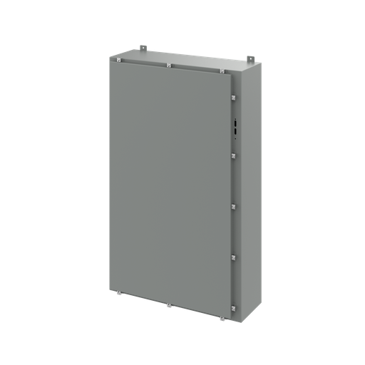 Product image for Hoffman A60HS3712LP 60" x 37.38" x 12" Preferred-Cutout Disconnect Enclosure, Type 4, Continuous Hinge w/ Clamps, Steel