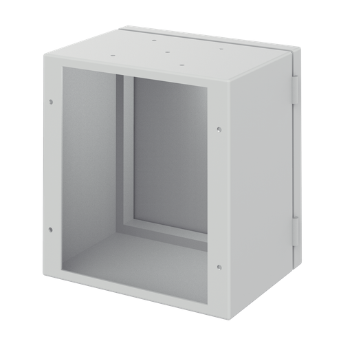 Rear-Access Body for InLine HMI Type 4, fits 166x160mm, Lt Gray, Steel