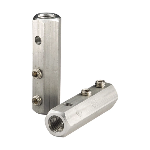 Product image for Erico LPC32112 Air Terminal Base, In-line, Imperial Thread, Copper, 1/2 UNC Thread