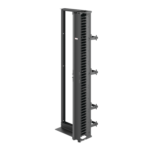 Product image for Hoffman EDR19FM45UCM1 2-Post Open Frame Rack, 19 in x 45U, Black, Aluminum