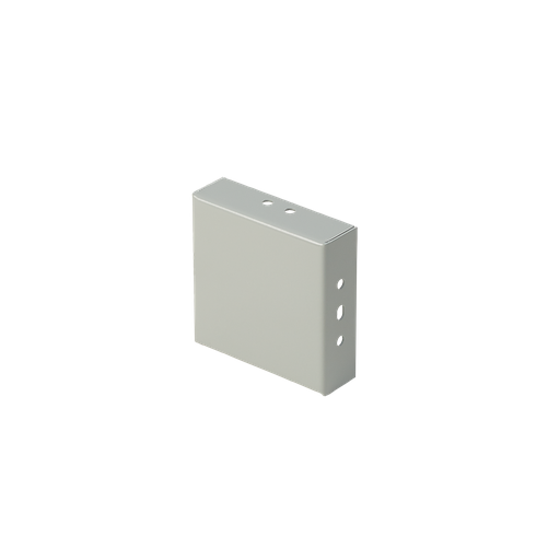 Closure Plate, fits 6.00x6.00, Gray, Steel