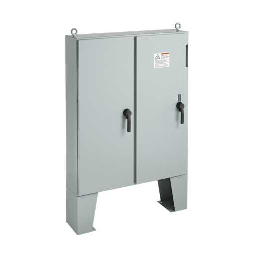 Product image for Hoffman A60x 6112LPFTC Two-Door with Floor Stands Disconnect Enclosure, Type 12, 60.12" x 61.75" x 12.12" , Steel