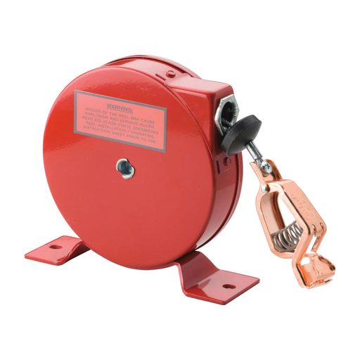 Product image for Erico B2618A Static Grounding Cable Reel, Bare Cable, for flammable drums and totes, 20'