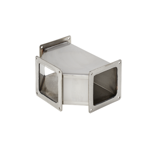 Tee Feed-Through, 6.00x6.00, Brushed, SS304