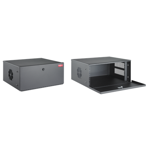 Product image for Hoffman DVR4U Security DVR and 19-in. Rack Equipment Cabinet, Type 1, Black, Steel