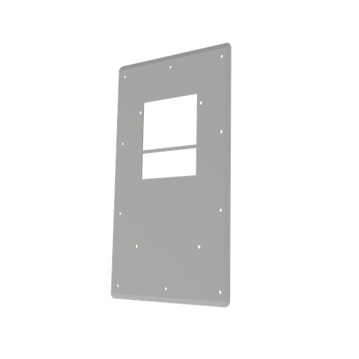 Product image for Hoffman EGVM2 COMLINE Vertical Mount Cabinet, 23.23x 12.68x0.35, Lt Gray, Aluminum