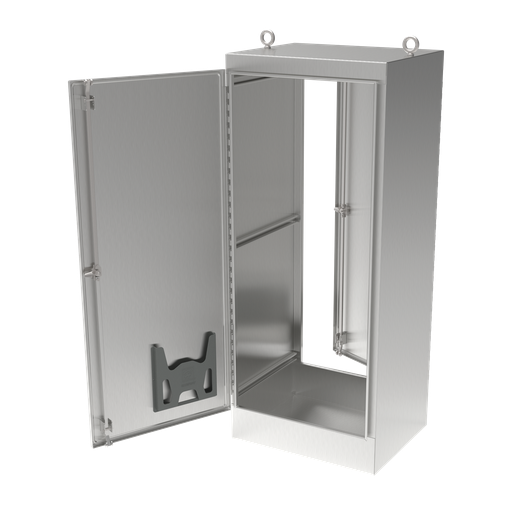 Product image for Hoffman A723624SSFSDAN4 Free-Stand Single and Dual Access with 3-Point Latches, Type 4X, 72.06" x 36.06" x 24.06", SS Type 304