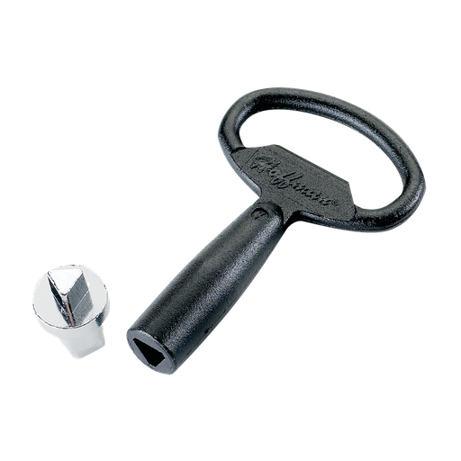 Lock Insert, 7mm Triangle with Key, Black Textured, Steel