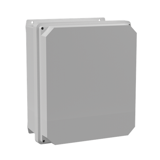 Product image for Hoffman RHJ1412HWPL2LG Raised Cover with Latches, Type 4X, 13.62x 11.62x 7.24, Fiberglass