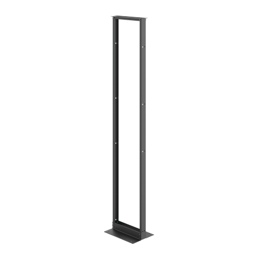 Product image for Hoffman EDR19FM58U 2-Post Open Frame Rack, 108" x 20.25" x 15", Black, Aluminum