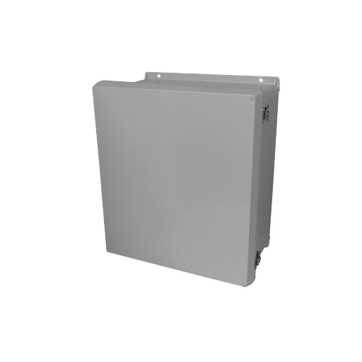 Product image for Hoffman VJ1412NHWLL2 VJ Flat Opaque Cover Type 4X, 15.32x13.32x6.6, Lt Gray, FRP, NHWLL