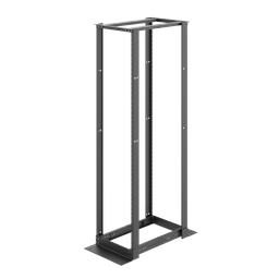 Product image for Hoffman E4DRS19FM45U 4-Post Open Frame Rack, Black, Aluminum