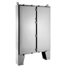 Product image for Hoffman A74H72DULP 74.05 x 72.06 x 12.06 Inch 12 Gauge Steel NEMA 4 2-Door Floor Mount Enclosure