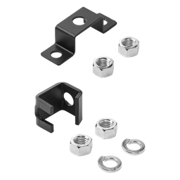 Product image for Hoffman LRWSBKB Ceiling Support Kit, Rack-to-Runway Bracket Kit, Black, Steel