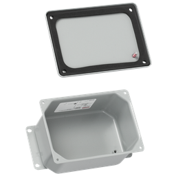 Product image for Hoffman A645DSC 5.75" x 4" x 3.75" Junction Box, Type 12 w/ Screw Cover, Contoured. Steel