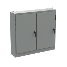 Product image for Hoffman A72XM7818FTCLP4 Free-Stand Disconnect with Quick-Release Hinge, Type 4, 72.12" x 78.5" x 18.12", Gray, Steel