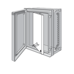 Product image for Hoffman UU7560SP Swing-Out Panel, fits 775x 612mm, White, Steel