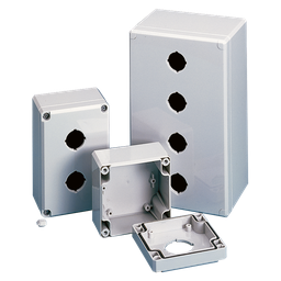 Hoffman Q1PBPCDM 75 x 73 x 79mm QLINE-D 22.5mm Pushbutton Enclosure, Polycarbonate