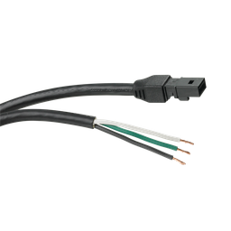 Product image for Hoffman LPC72 PANELITE Power Cable with Leads, Black, Plastic