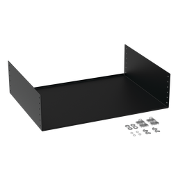 Product image for Hoffman EPCEQS Networking PC Cabinet Shelf, fits PC Cabinet, Black, Steel