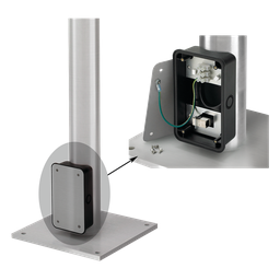 Product image for Hoffman FLOORPOSTSS Stainless Steel Floorpost with Junction Box, 11.90x 11.9x 74, SS Type 304