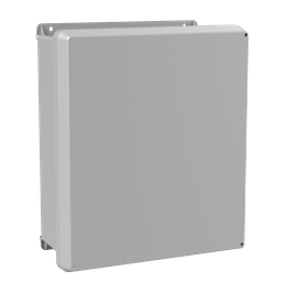 Product image for Hoffman HJ1412HWPL2LG Flat Cover with Latches, Type 4X, 13.81x 11.81x 5.99, Fiberglass