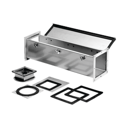 Hoffman F66W24SS Stainless Steel Feed-Through NEMA Type 4X Wireway Straight Section, 6" x 6" x 24", SS Type 304