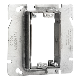 Product image for Caddy AMR1224SG41 Adjustable Mud Ring, 1 Gang, 5/8"-1-1/4" Drywall