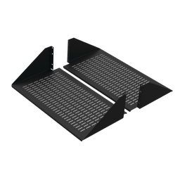 Product image for Hoffman ESHDV19 Double-Sided Steel Vented Shelf, fits 19 in. LAN R., Black, Steel