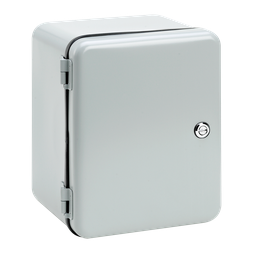 Product image for Hoffman D664IS Removable Hinge With Quarter-Turn Latch, Contoured, Type 12, 6" x 6" x 4", Gray, Steel