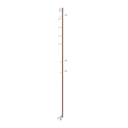 Product image for Hoffman DG72 72 x 0.625 x 0.25 Inch 2 AWG Copper Cable Pathway Vertical Ground Bar Kit