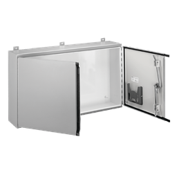 Product image for Hoffman A244808WFLP Continuous Hinge Two-Door with Handle, Type 12, 24" x 48" x 8", Steel