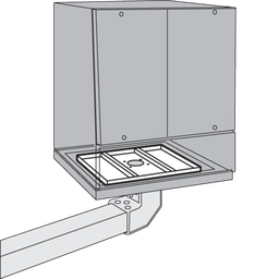 Product image for Hoffman PTS66 Support Bracket, fits 600 wide, Aluminum