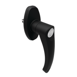 Product image for Hoffman AL2ABLK Latch Kit for One-Door Type 12 Enclosures, 1 Point, Black, Zinc