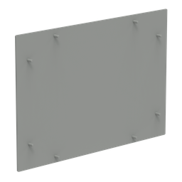 Product image for Hoffman CPFP4245 16.73 x 18.16 Inch Light Gray Polyester Powder Painted Aluminum HMI Enclosure System Front Plate