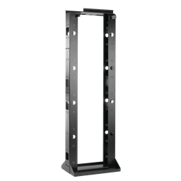 Product image for Hoffman ESDR19FM45U Seismic 2-Post Open Frame Rack, 84" x 20.25" x 15", Black, Steel