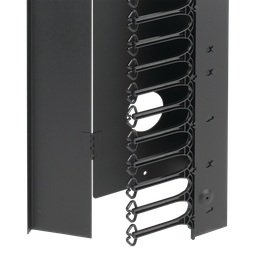 Product image for Hoffman PVF207 PROLINE CABLETEK Vertical Cable Manager, 2000x 700mm, Black, Steel