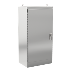 Product image for Hoffman A722418SSFSN4 Free-Stand Single and Dual Access with 3-Point Latches, Type 4X, 72.06" x 24.06" x 18.06", SS Type 304